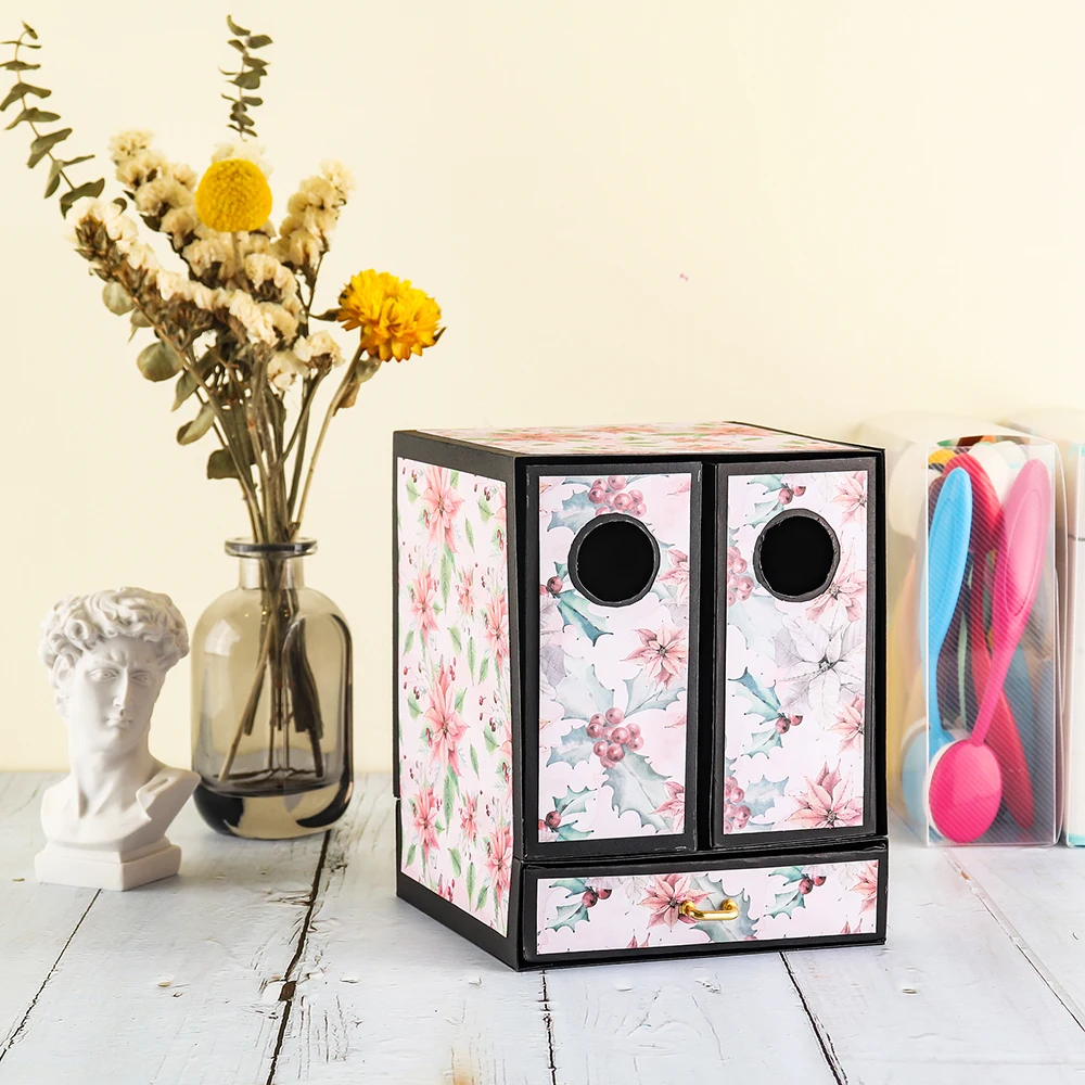 10 Buah/Set Pegangan Tarik Dapur Pintu Lemari Laci Pegangan Perangkat Keras Emas untuk Set Pegangan Kerajinan Mini Buku Memori Kotak Perhiasan