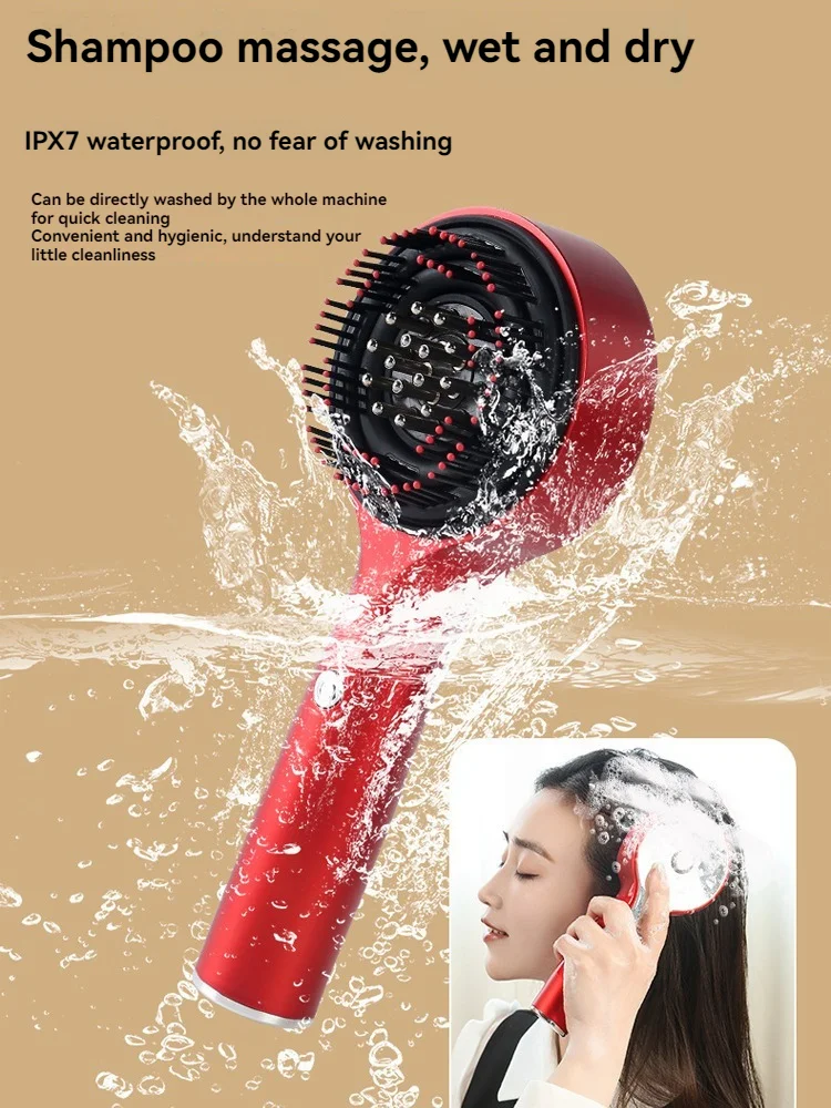 

Electric Massage Comb Vibrating Scalp Massage Brush Scalp Nourishing Serum Infusion Comb Hair Growth Stimulating Massager