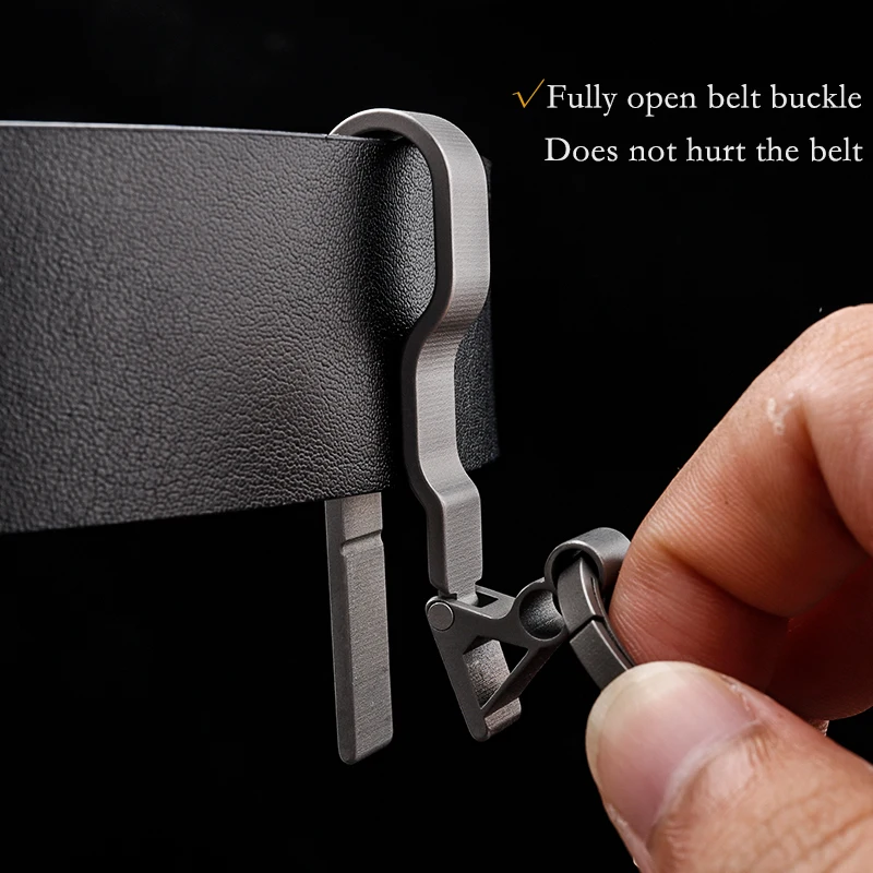 Titanium Alloy Portable Keychain Creativity Personalized Belt Buckle Car Accessories EDC Tools