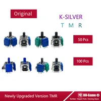 50/100 Uds K-SILVER TMR Joystick electromagnético para PS5 para PS4 Gamepad 3D palanca de pulgar analógica para controlador Xbox /Elite 2