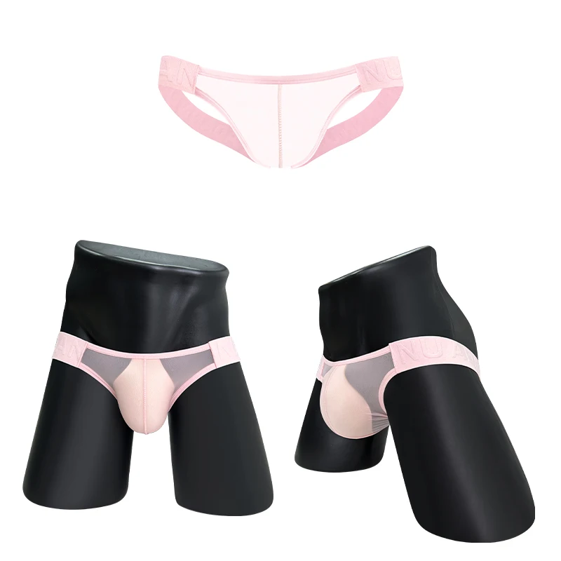 

4pcs Sexy Men's Underwear Ultra Thin Transparent Briefs Bikini Jockstrap Pouch Cuecas Male Sissy Panties Thongs Mesh Underpants