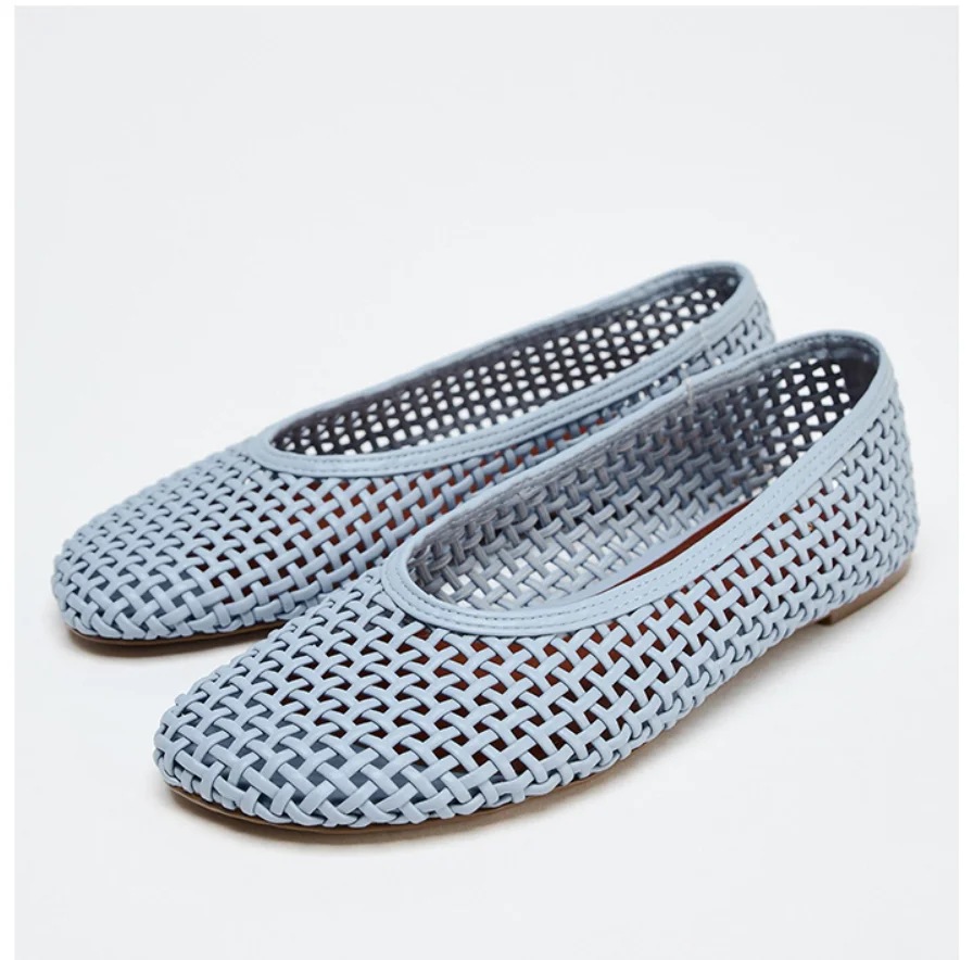 

Новинка 2024 года, синие оксфорды, женские шлепанцы с бахромой и кисточками, уличная обувь на плоском каблуке с вырезами, тапочки, шлепанцы больших размеров