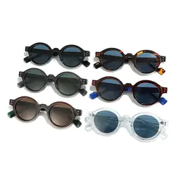 Sunglasses Double Color Punk Shades Retro Rivets Decoration Sun Glasses UV400 Trending Clear Lens Y2K Glasses for Women & Men