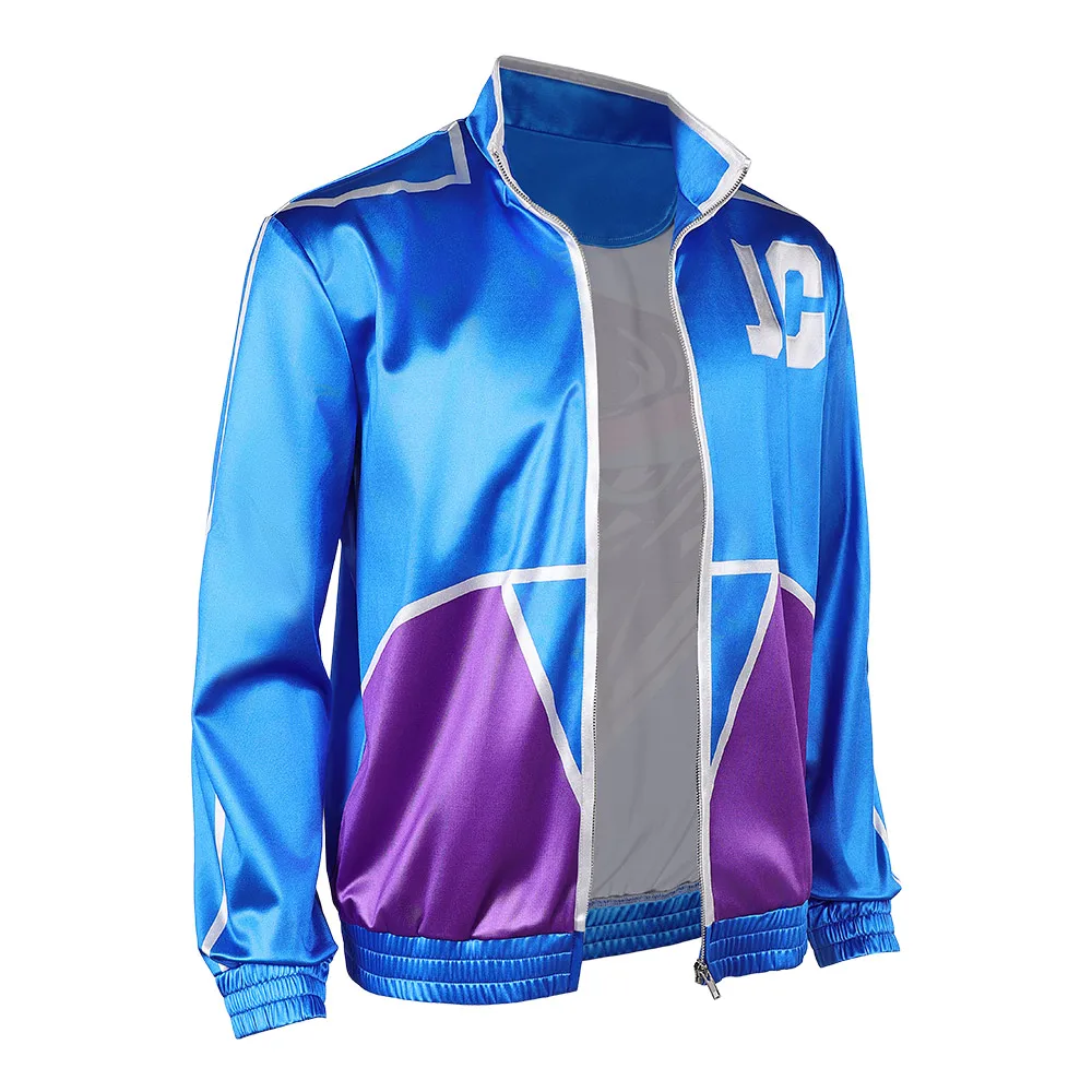 Fantasy Johnny Cage Cosplay Coat Mortal Game Kombat 2 Roleplay Jacket Costume Blue Disfraz Outfit Halloween Carnival Male Suit - view 5