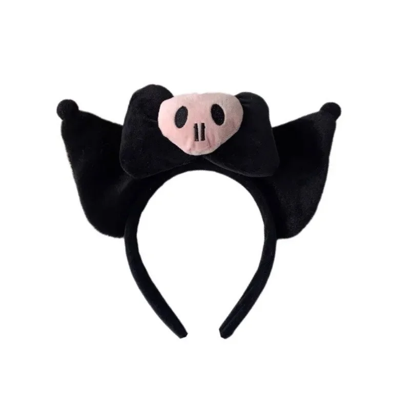 Bandeau de sauna en peluche série Sanurgente, Kawaii Kuromi My Melody, Cinnamoroll Dog Anime, bande de sauna d'oreille en peluche de dessin animé mignon, accessoires pour cheveux, cadeau