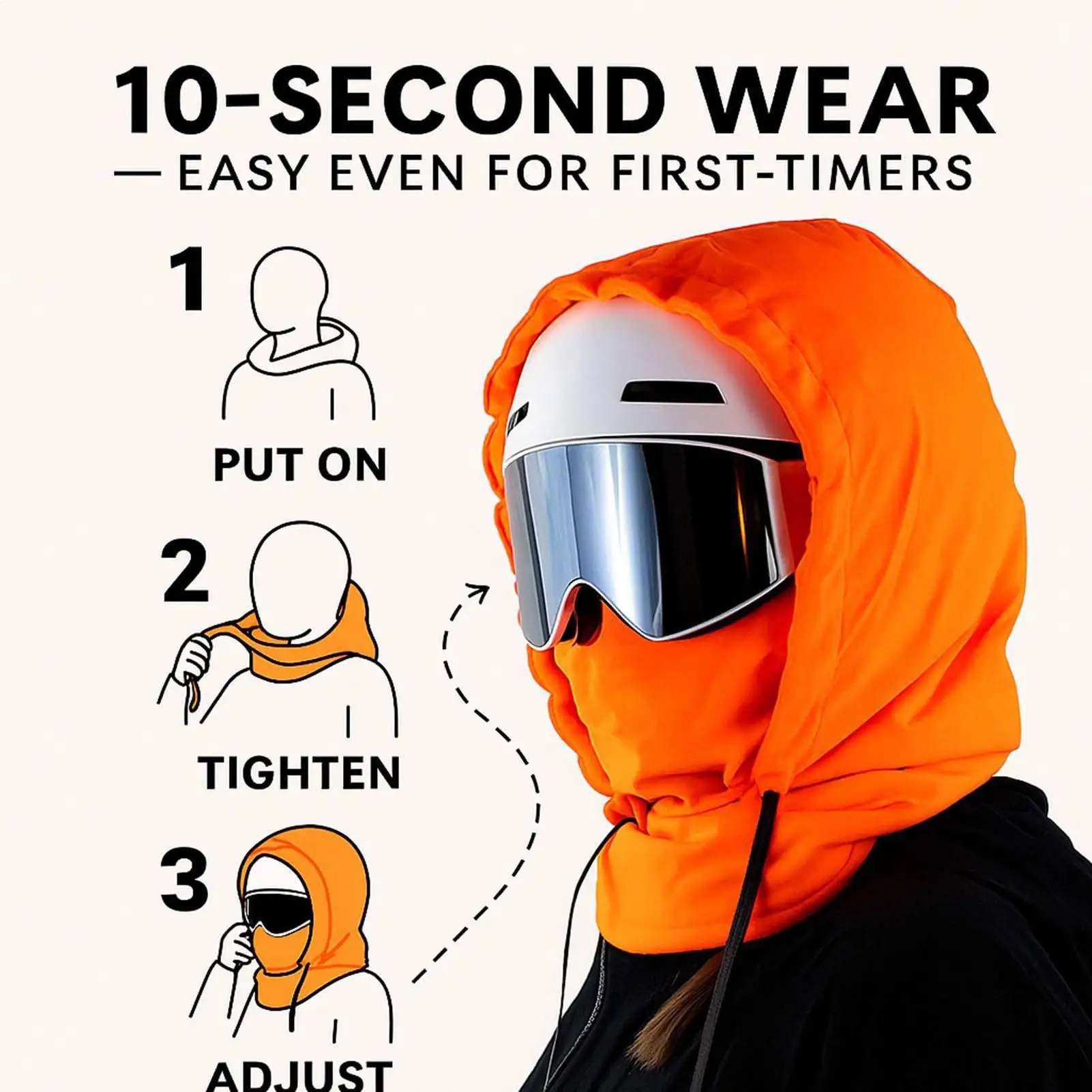 Fleece Hood Breathable Fleece Windproof Warm Headwear Motorcycle Face Cover For Cycling Dust Outdoor Work Hiking Skiing Snow 5