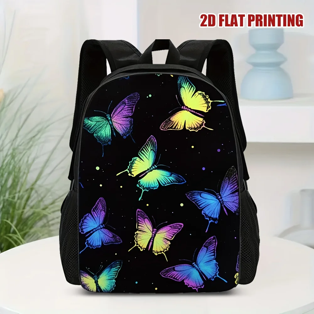 

Black backpack, single neon design with adjustable shoulder straps and plenty of storage, perfect for school and travel