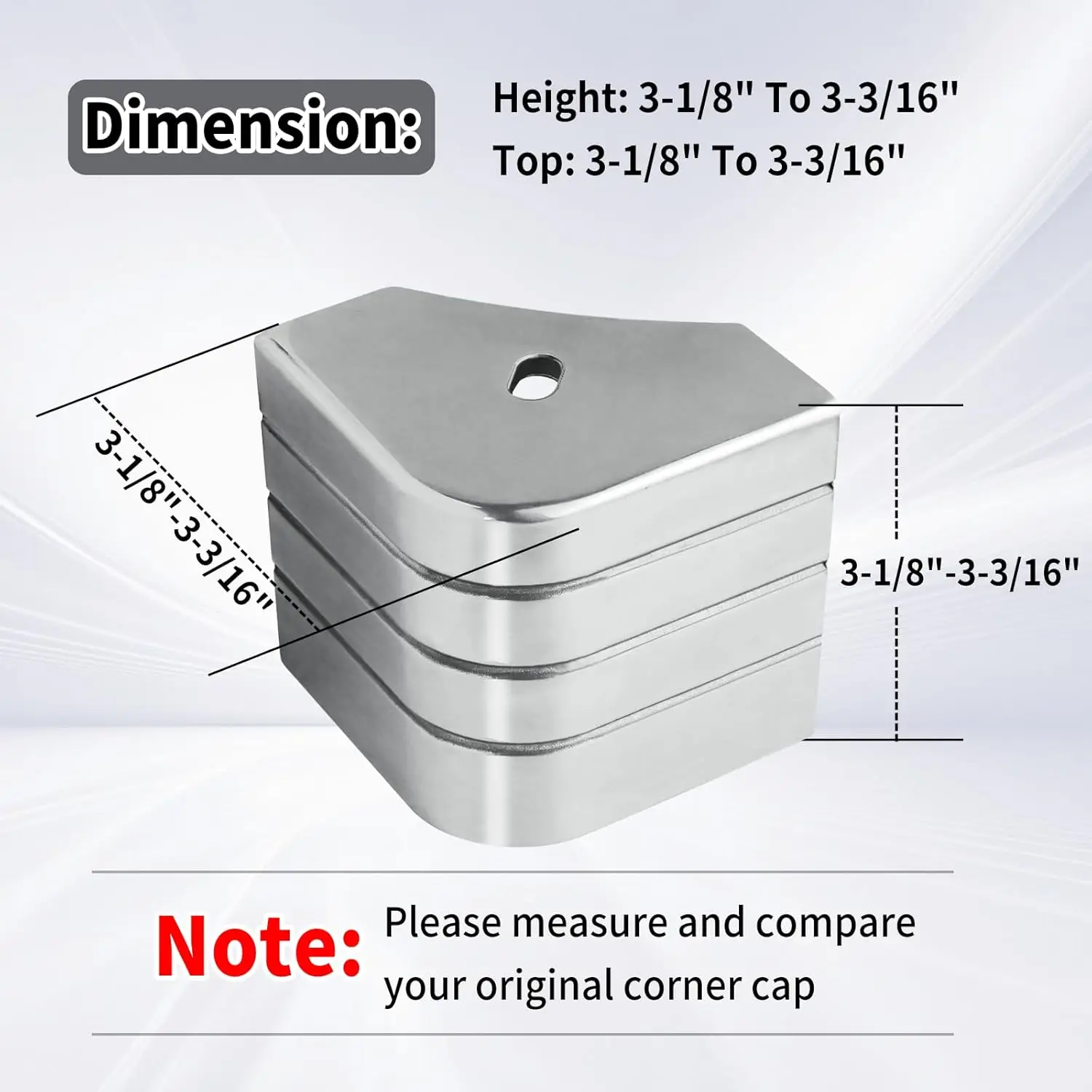 Pontoon Boat Corner Caps Heavy Duty Aluminum Boat Corner Caps 90 Degree Rounded Deck Hardware For Home Users Professionals