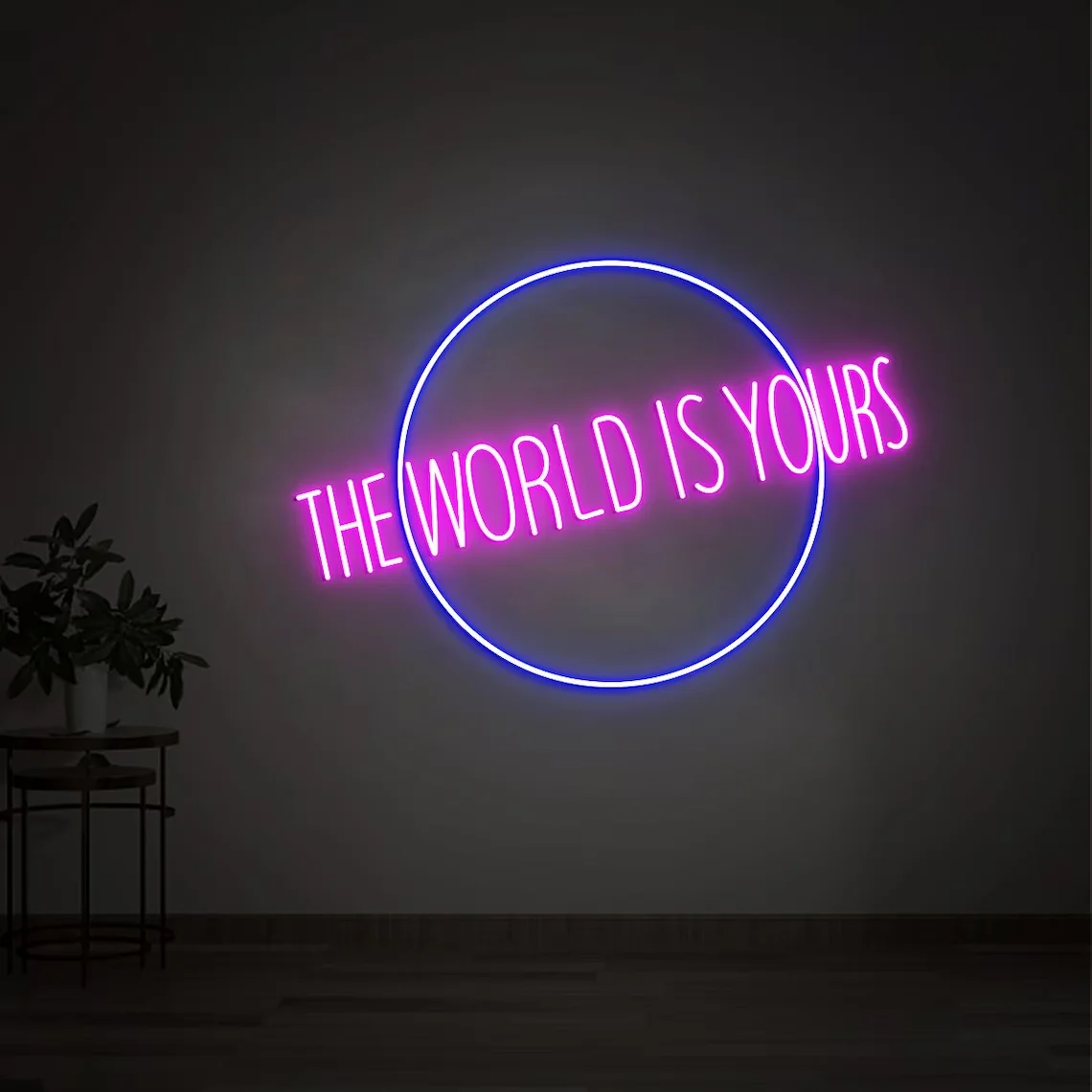 

Неоновая вывеска The World is Your, неоновая вывеска на заказ, Настенный декор для спальни, украшение для дома на день рождения, свадьбу, Настенный декор, персонализированные подарки