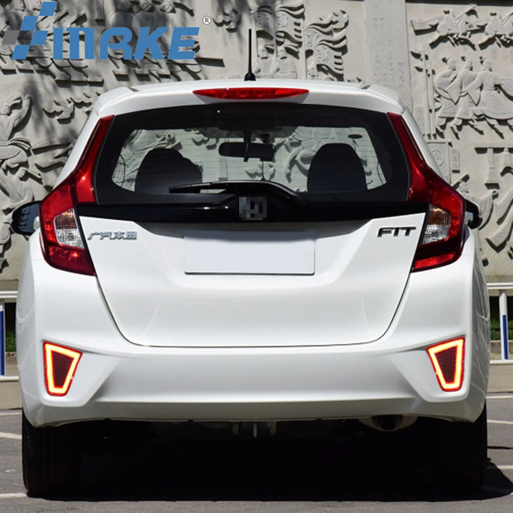 

1 пара для Honda Jazz FIT 2014 2015 2016 2017, многофункциональная автомобильная лампа, стоп светильник, сигнал поворота, светильник заднего хода