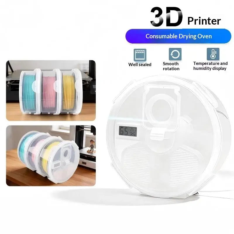 1 Set Dustproof Anti-Moisture Sealed Box Release 3D Printing Filament Dry Box 1KG Storage Case Wall-Mounted For Filament Holder