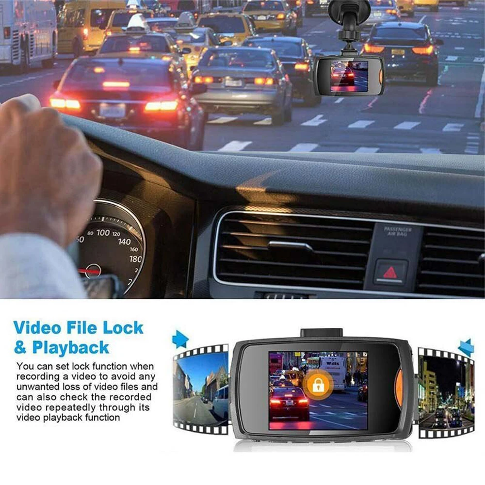 HD 1080P 360 grados Dashcam G30 coche DVR Dash Cam grabadora de conducción completa grabación de ciclo visión nocturna cámara de vídeo gran angular