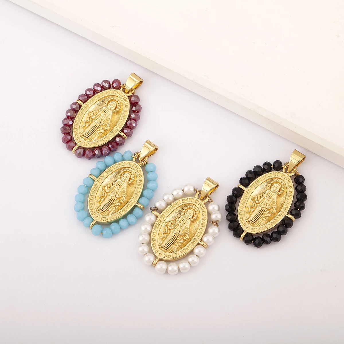 จี้รูปทรงลูกปัดพระแม่มารี/คิวป - Women Juda Accessories บทวิจารณ์และราคา