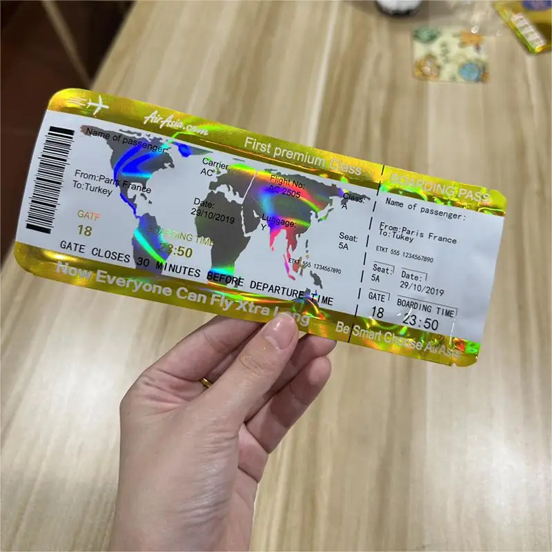 Travel Boarding Pass Bag, Fresh-keeping Bag, Creative, Laser Candy