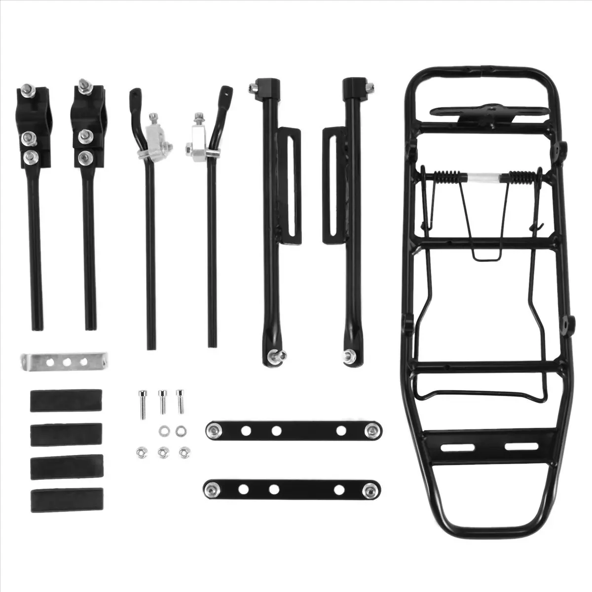 

【BIG-SALE】2X Bike Cargo Rack Disc Brake Aluminum Alloy Bicycle Rear Rack Road Bike Foldable Bikes Pannier Carrier Luggage Shelf