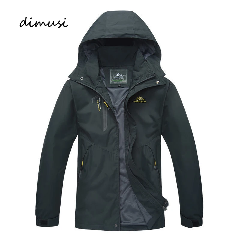 

DIMUSI Men's Waterproof Ski Jacket Warm Spring Autumn Men Snow Coat Mountain Windbreaker Hooded Raincoat Jacket With Hood