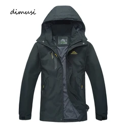 DIMUSI Men's Waterproof Ski Jacket Warm Spring Autumn Men Snow Coat Mountain Windbreaker Hooded Raincoat Jacket With Hood