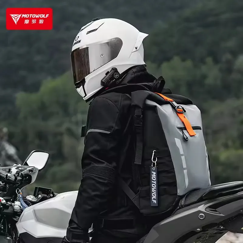 Motowolf Motorcycle Backpack Men Women Waterproof Bag Backpack Rider Bag Reflective Travel Bag Luggage Motorcycle Accessories view 6