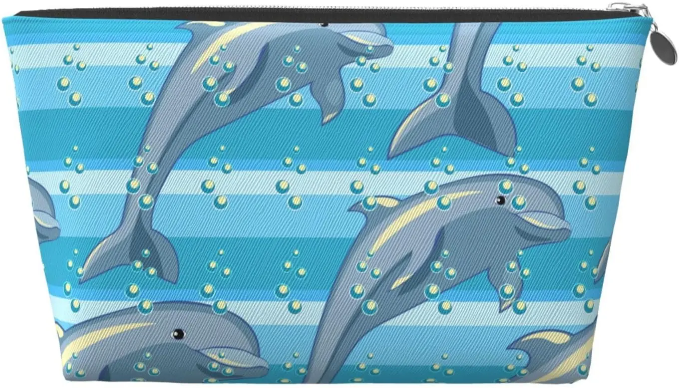 

Женская косметичка с дельфином, дорожный размер, туалетные принадлежности, кожаная водонепроницаемая косметичка, предметы первой необходимости для путешествий, шампуня, кондиционера, Pers