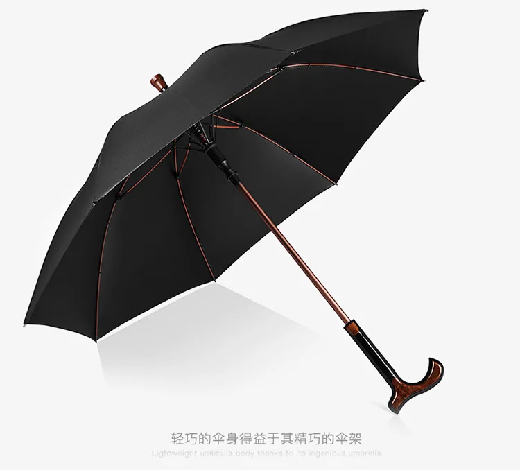 Detachable  self-defense climbing superlight alloy brass windproof anti-thunder  fiberglass anti-skidding  crutch umbrellas