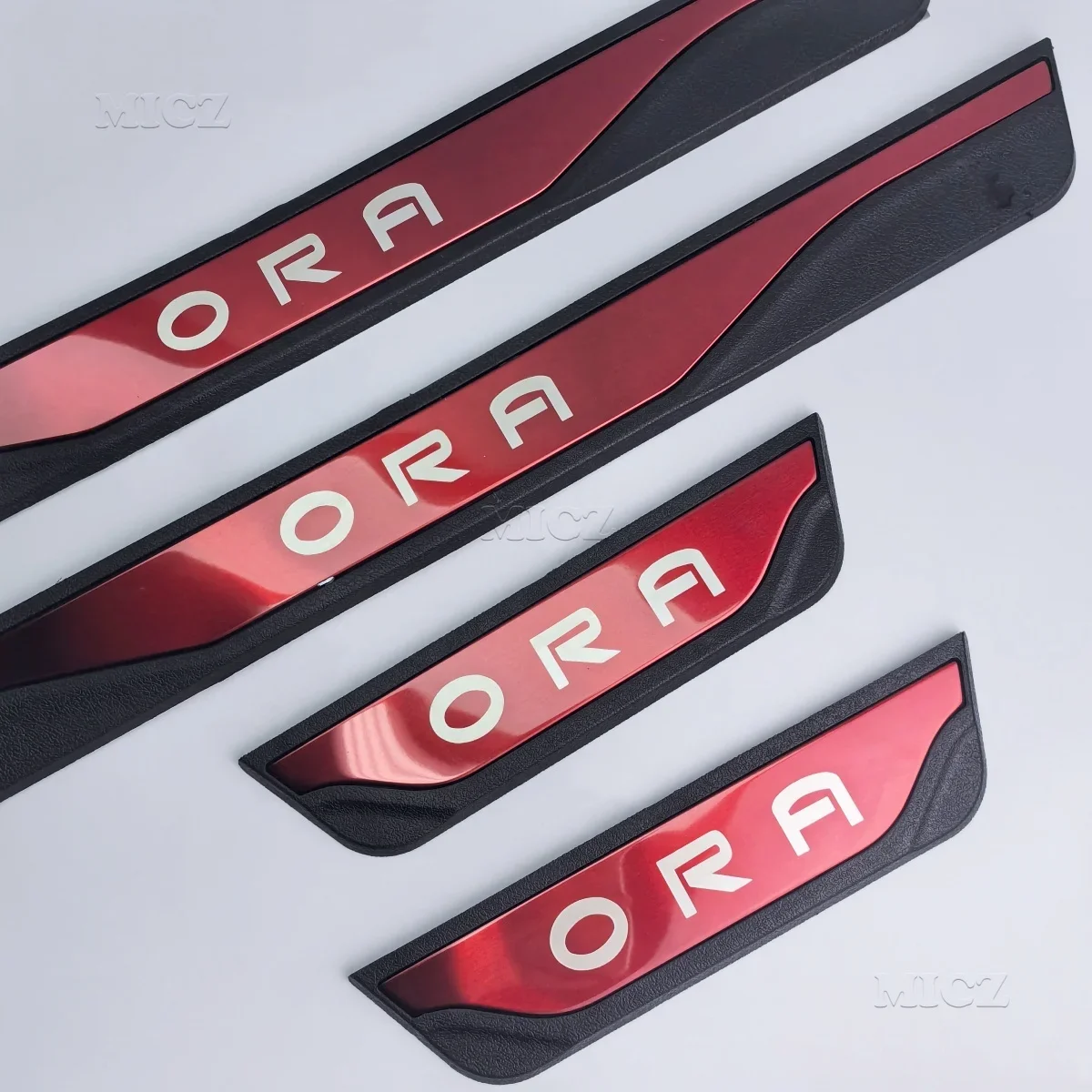 For ORA Funky Cat 2022 2023 Stainless Steel Door Sill Anti-scratch Plate Protective Cover Welcome Pedal Car Styling Accessories