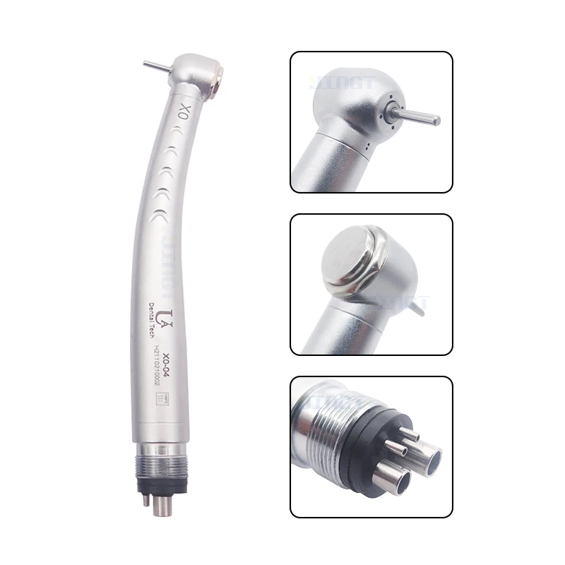 Dental X0-04 High Speed Handpiece 4 holes /2 holes Ceramic Bearing 4 Water Way Spray Standard Clean Head System Push Button