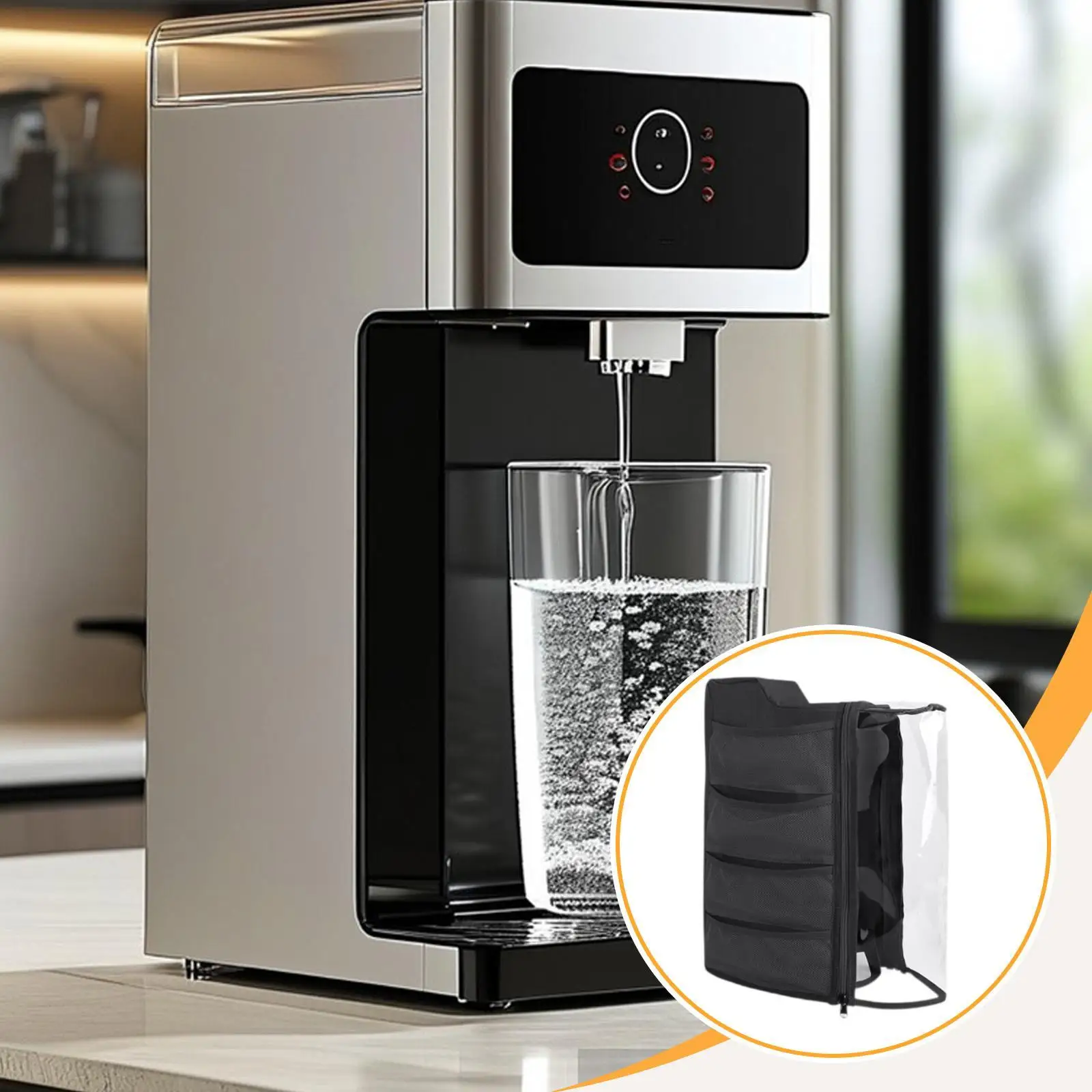 Cubierta antipolvo para máquina de refrescos, Protector portátil multifuncional de fácil mantenimiento, bolsa de cubierta de tela Oxford para oficina, hogar y cafetería
