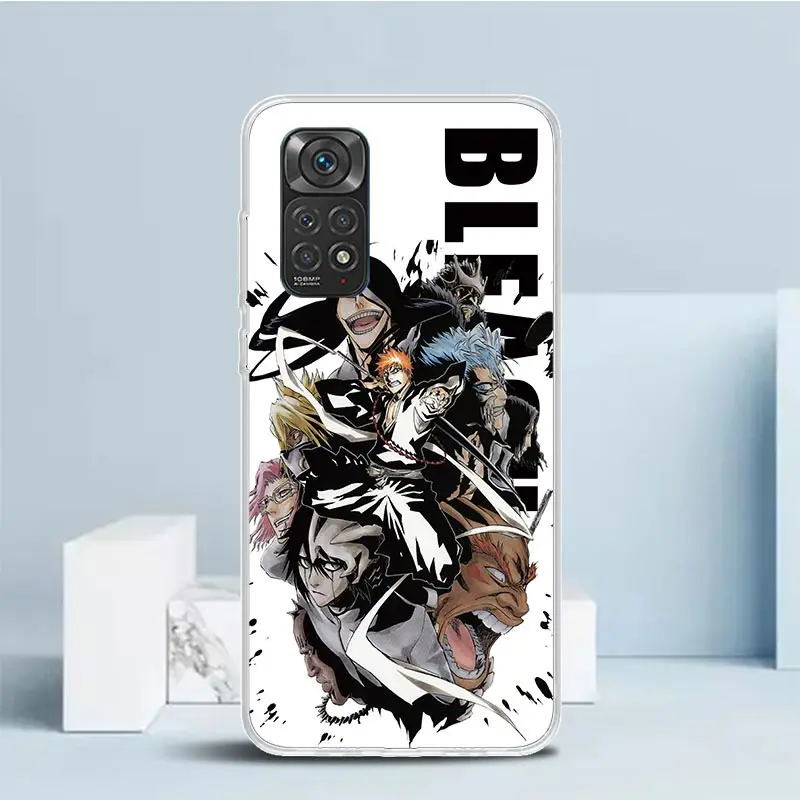 Anime Bleach Ichigo Kenpachi Phone Case For Xiaomi Redmi Note 13 12S 12 11S 11 11T 11E Pro Plus 10S 10 9S 9 8T 8 7 + Soft TPU Ba