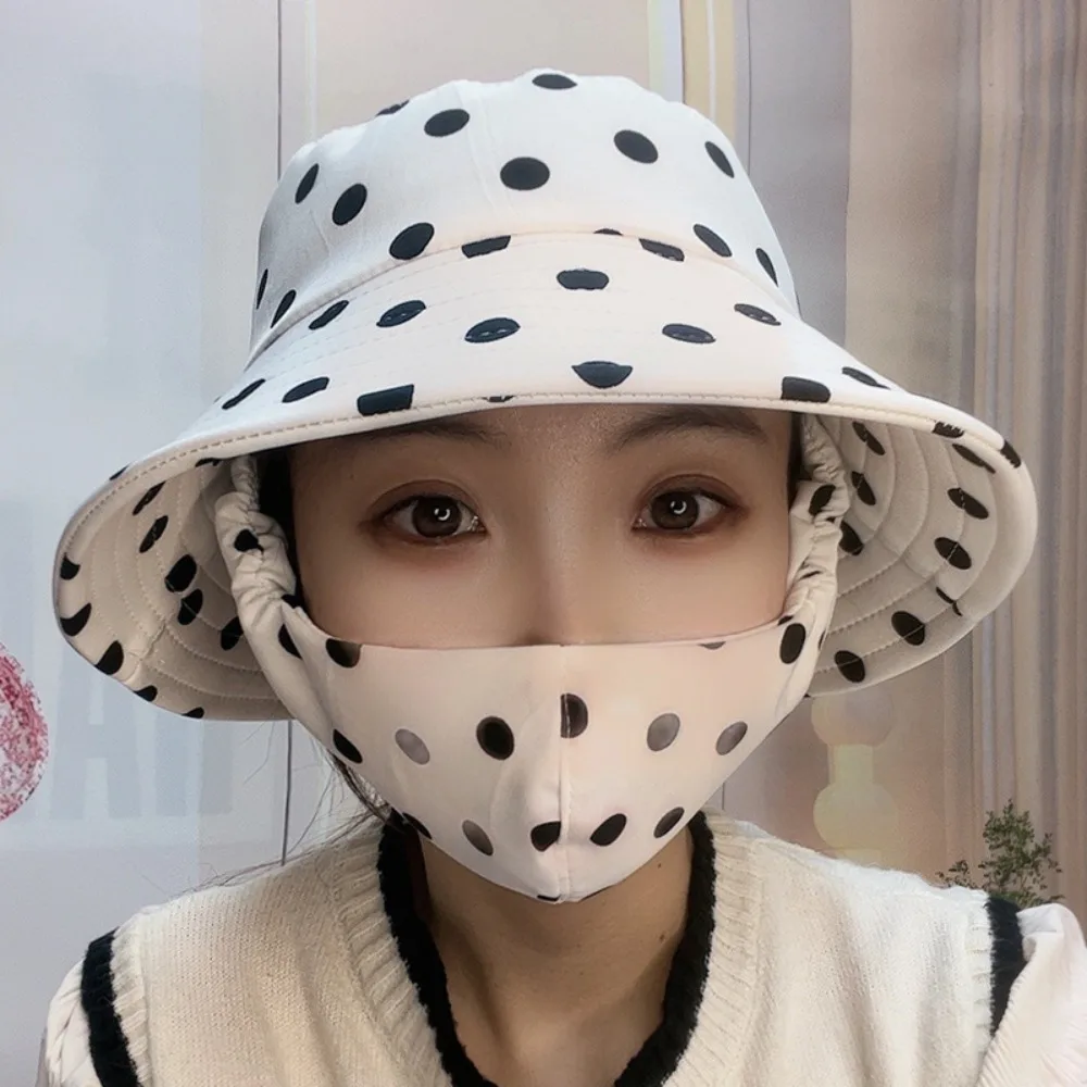 Fashion With Mask Agricultural Work Hat Bucket Hat Dust Mask Hat Fisherman Hat Four Seasons Wide Brim Tea Picking Cap Unisex