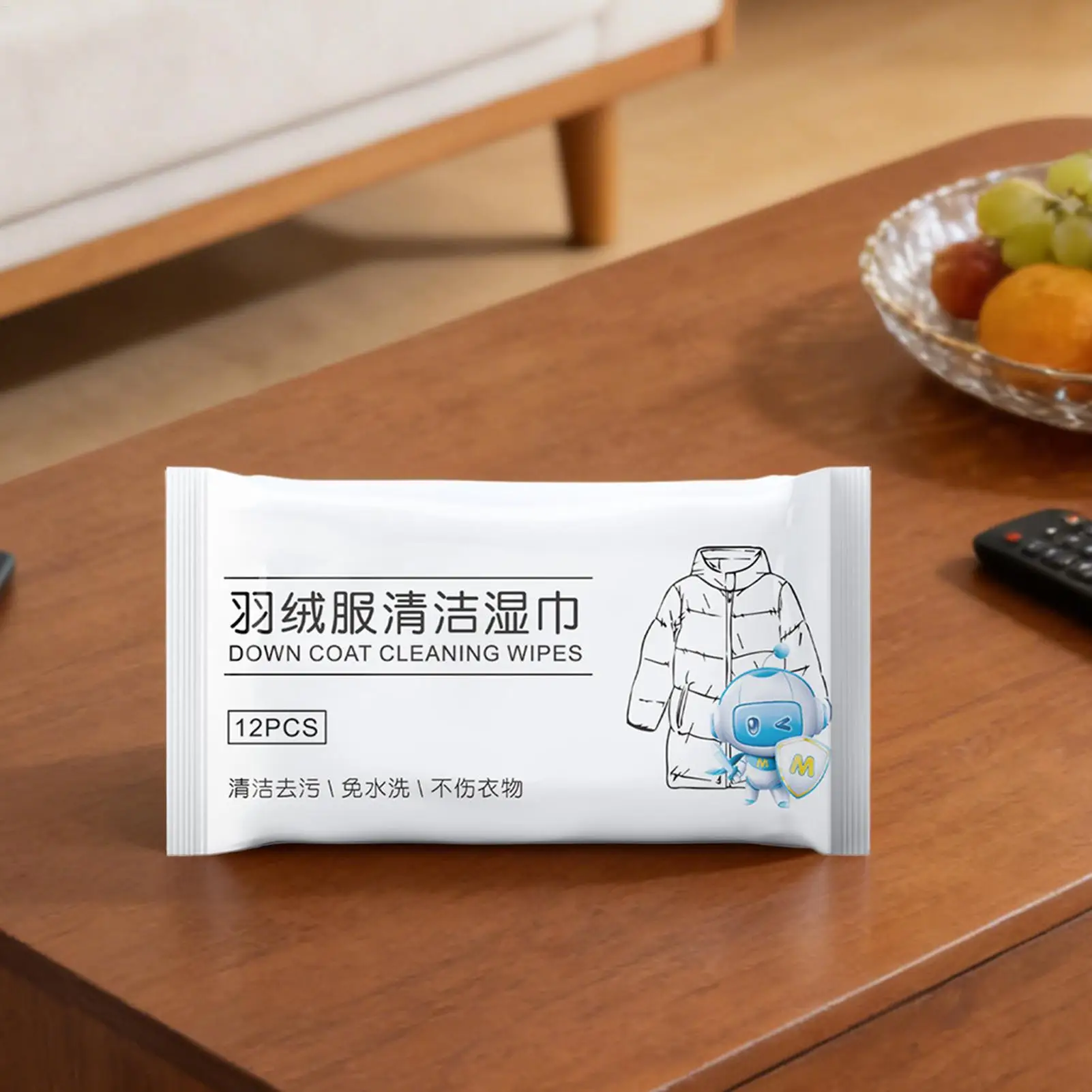 Portable Down Jacket Cleaner Wipes No Rinse Waterless Puffer Jacket Cleaner Stain Remover for Grease Dirt Dust Clothing Laundry