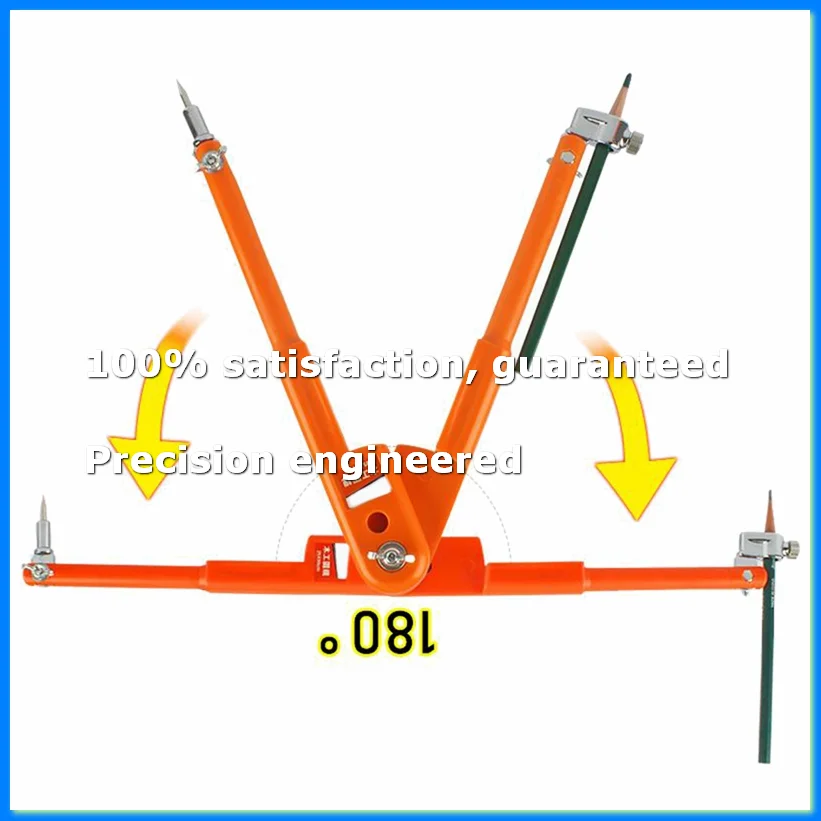 

1Pc Carpenter Precision Pencil Compasses Large Diameter Adjustable Dividers Woodworking Compass Max Radius 75cm-A73M