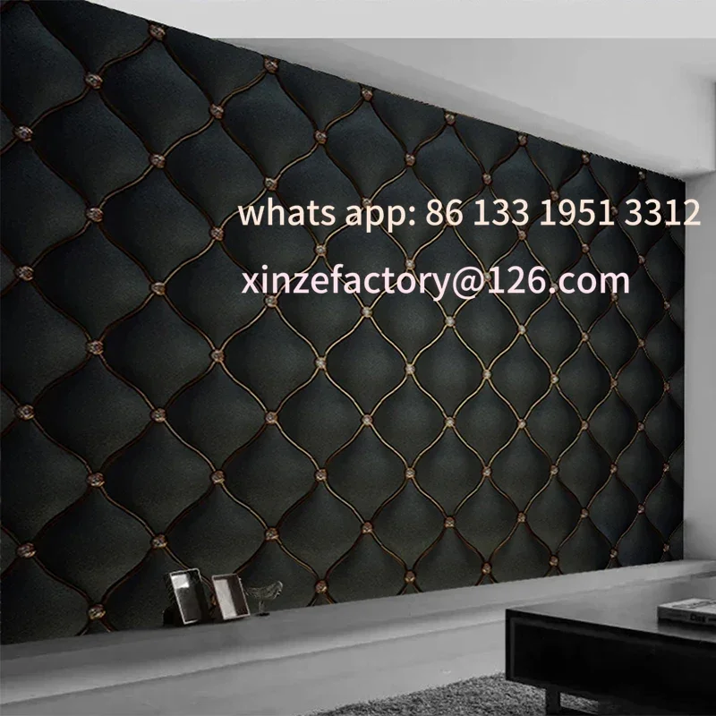 Customizable Custom Photo Wallpaper 3D Black Luxury Soft Roll Mural Living Room TV Sofa Bedroom Home Decor Wall Paper Papel De P