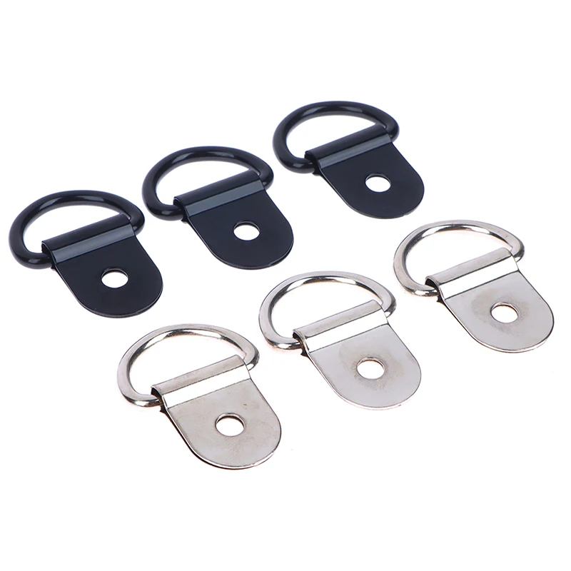 

10Pcs Stainless Steel D Shape Pull Hook Tie Down Anchors Ring Iron Cargo Tie Down Ring For Trailers RV Boats Accessories