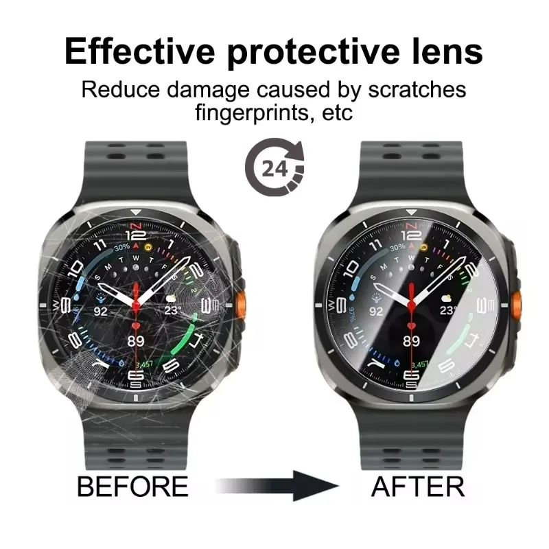 Para Samsung Galaxy Watch 7 6 Protector de pantalla de vidrio templado para Samsung Galaxy Watch 7 Watch 6 47/44/42/40mm película protectora