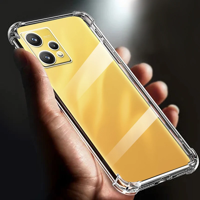 

Thickened Airbag Shockproof Clear Soft Tpu Phone Case 6.4" For Realme 9 case 4G Transparent Back Cover RMX3521 Funda cases