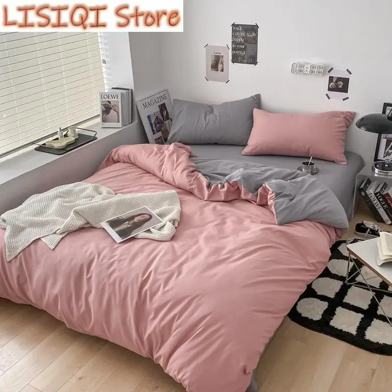 New 4-piece Queen Bedding Set, King Quilt Cover Set, Duvet Cover Bed 150/180/200, Duvetcover 2pcs Pillowcase 1sheet