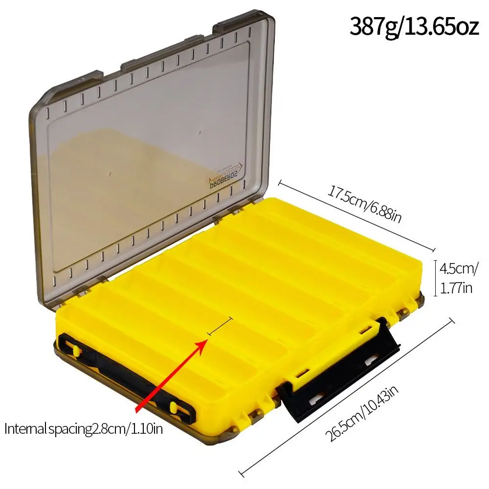 Caja de aparejos impermeable doble capa para señuelos y cebo - imagen 2