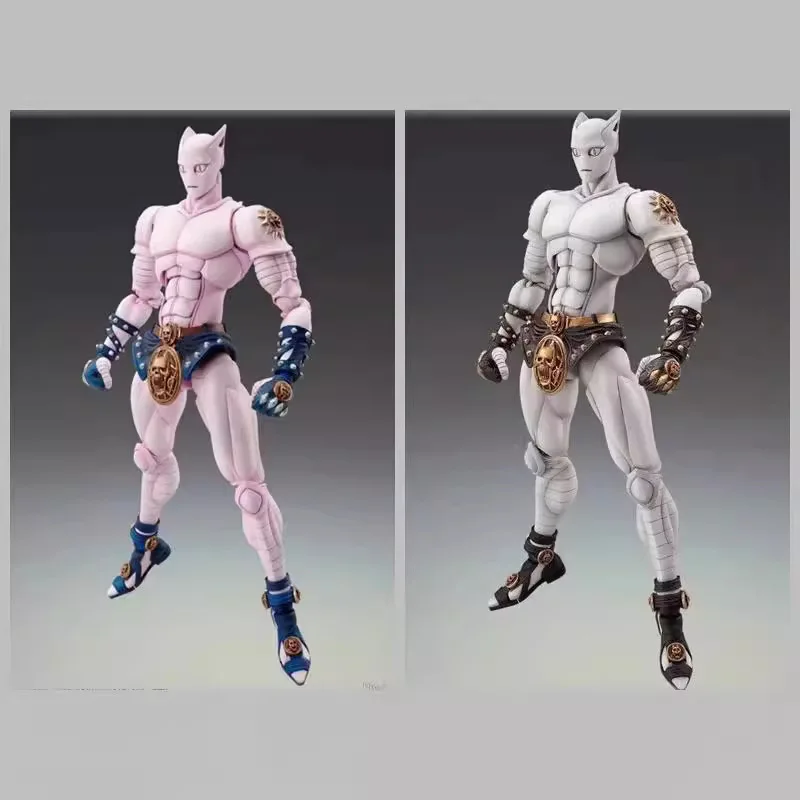 

16cmMedicos Super Action Statue JOJO Killer Queen Pink & White Cat Ver. w/ Sheer Heart Attack Figure Poseable Model Display