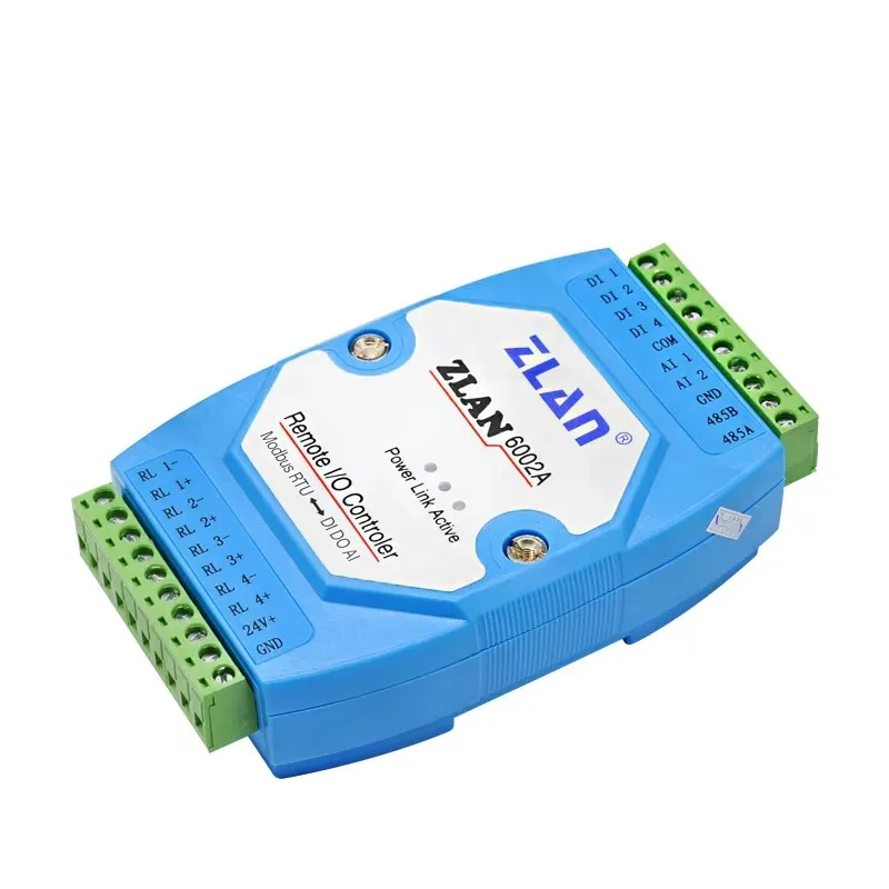 

IoT Intelligent 2 AI 4 DI 4 DO Remote IO Controller RS485 Modbus RTU ZLAN6002A