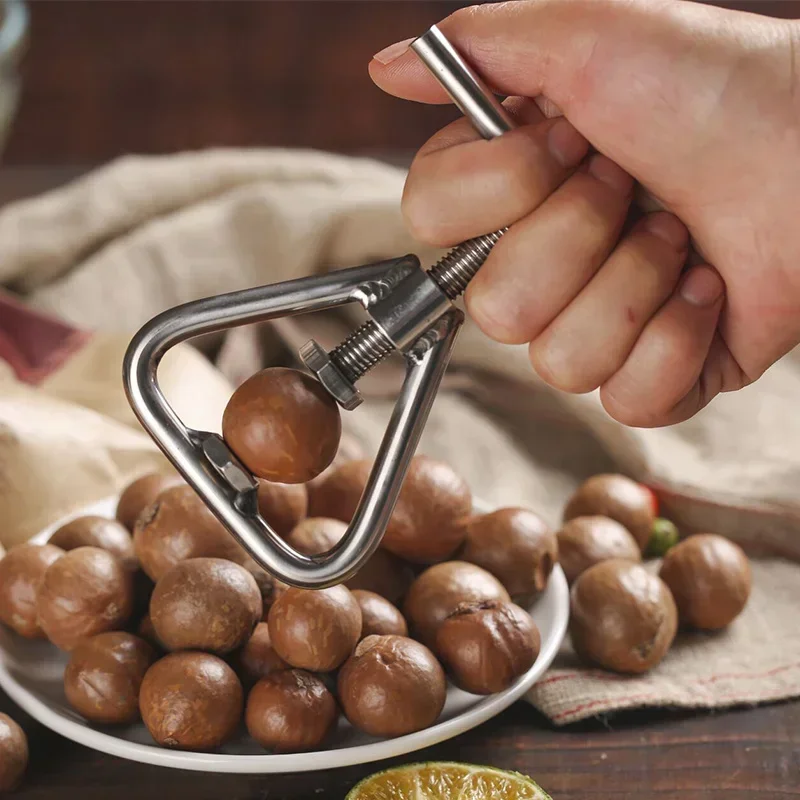Nueva máquina abridor de nueces, herramienta para desgranar nueces, abridor de nueces de macadamia de acero inoxidable, accesorios de cocina para el hogar, dispositivo