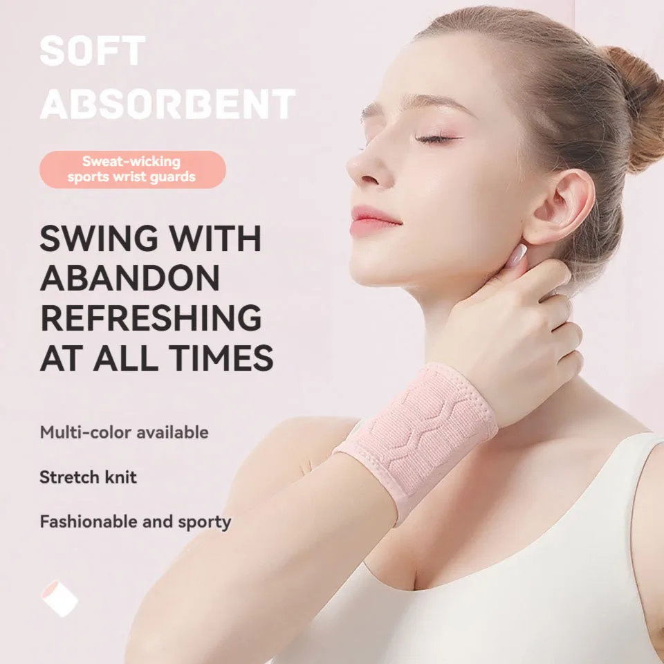 1Pcs Solid Color Basketball Wrist Guard Elastic Compression Wear-resistant Sweat Absorbent Breathable Wrist Guards Volleyball