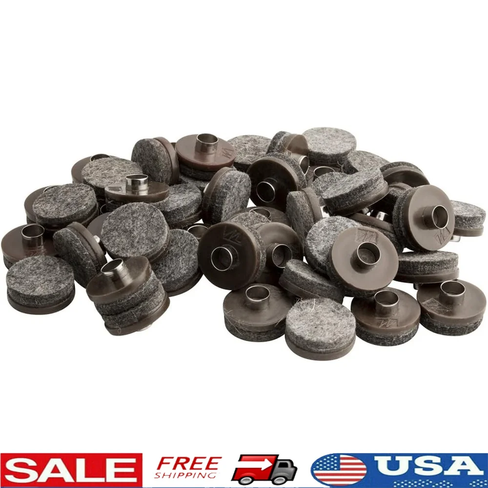 

Nail-On Heavy Duty Felt Pads 1 Inch Round Furniture Protectors Hardwood Floors Reduce Scratching Noise 48 Pack