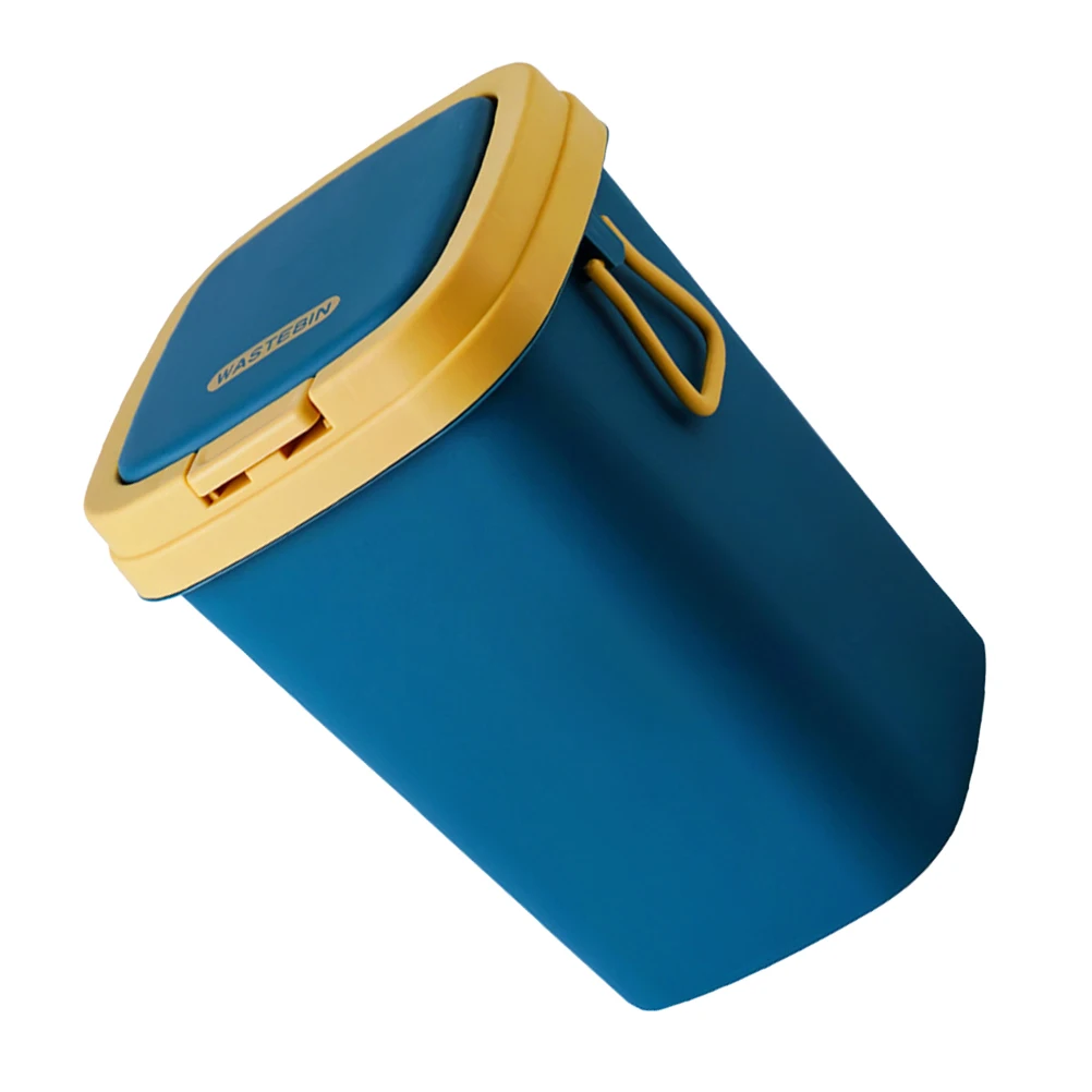 

Garbage Can Kitchen Trash Bin Cover Lid Home Household Waste Container Premium PP Practical Easy Open Modern Style