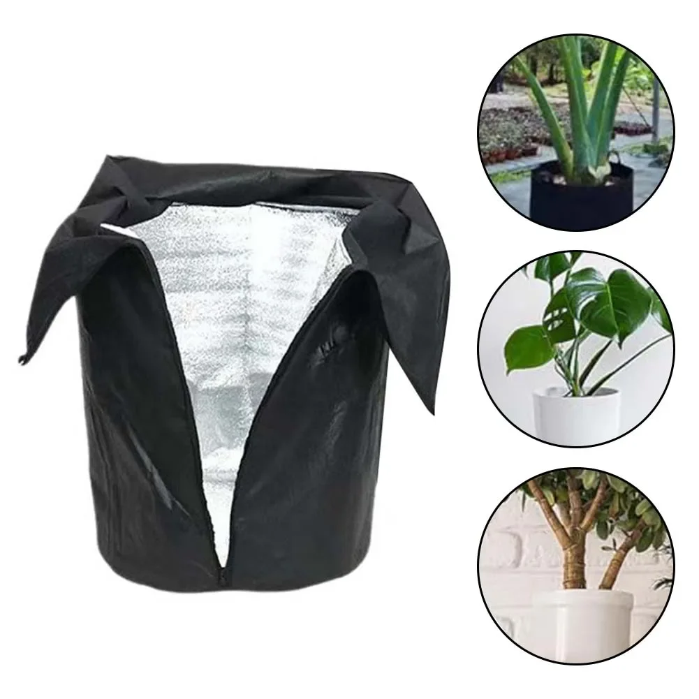 Protector contra heladas para plantas, cubierta anticongelante para ollas, tela Oxford 210D, resistente al frío, película de aluminio térmica reutilizable