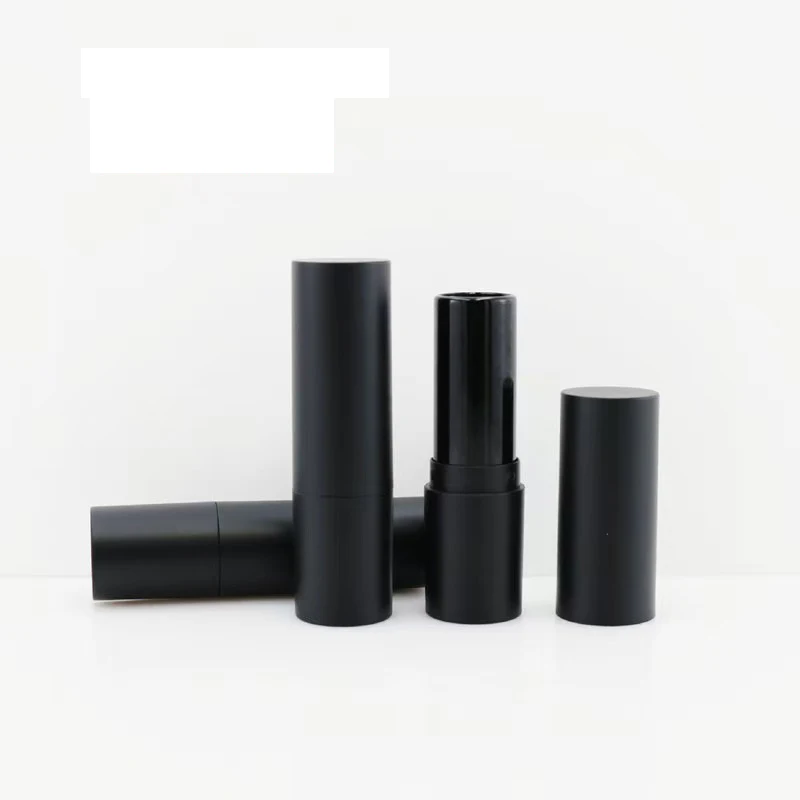 10 Stück Lippenbalsam-Röhren, Injektion, schwarz, rund, Lippenstift-Röhren, silberfarben, Innenschlauch, Lippenstift-Röhre, leere Röhren, Make-up-Material, Großhandel