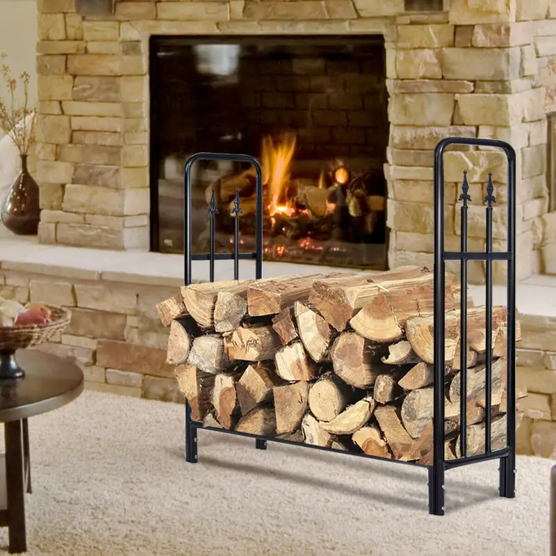 

4 Feet Outdoor Heavy Duty Steel Firewood Wood Storage Rack