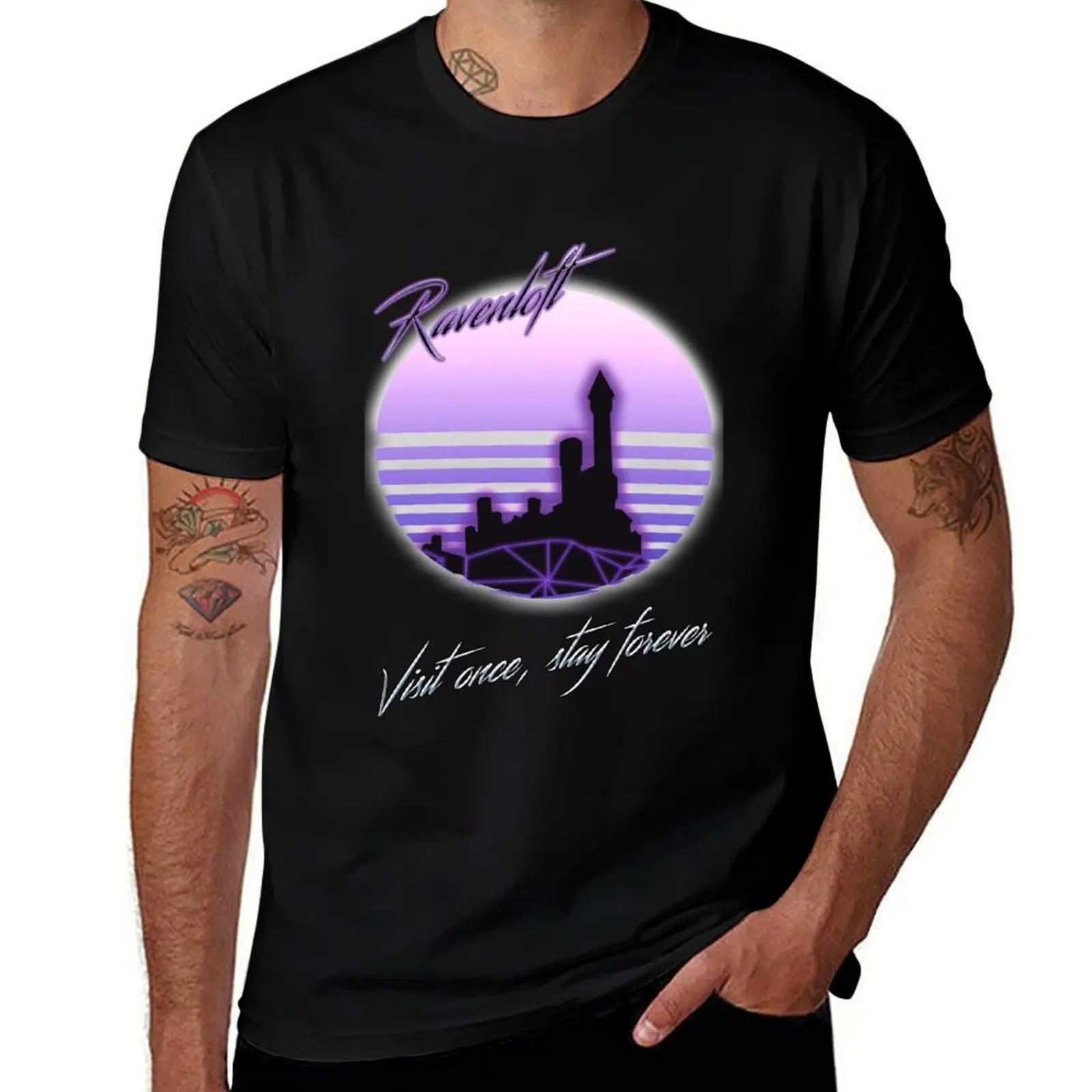 

Ravenloft Retro Style Logo T-Shirt man t shirt cotton anime tshirt t shirt for man T-shirt
