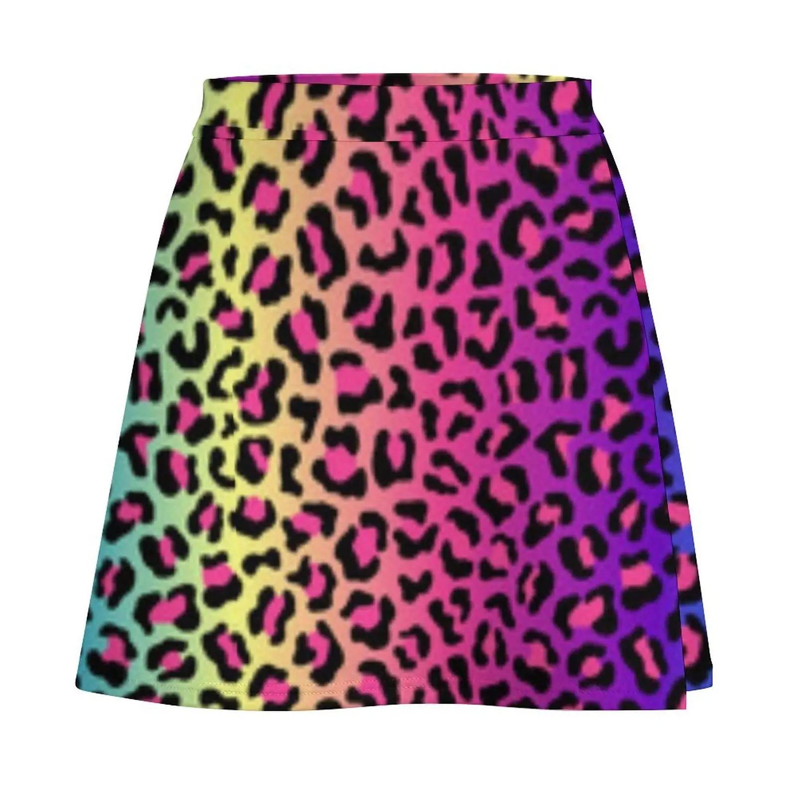 Rainbow Leopard Mini Skirt luxury evening dresses 2026 Summer skirt luxury designer clothing women japanese fashion Mini Skirt