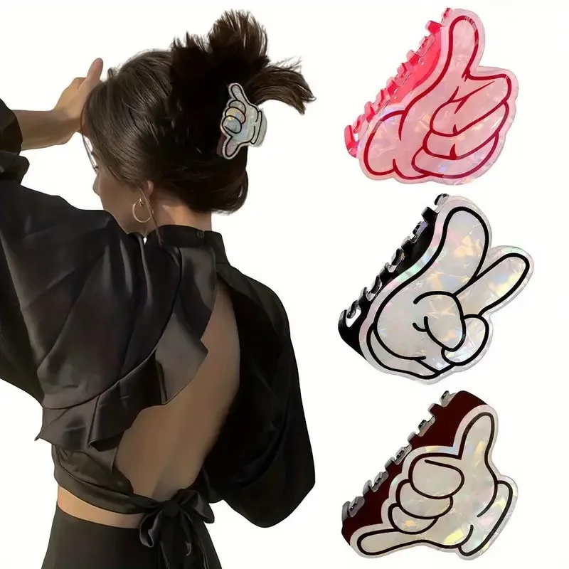 

Креативная заколка для волос в форме жеста: очаровательный дизайн, модный игривый аксессуар, стильное украшение для девочек, повседневные прически