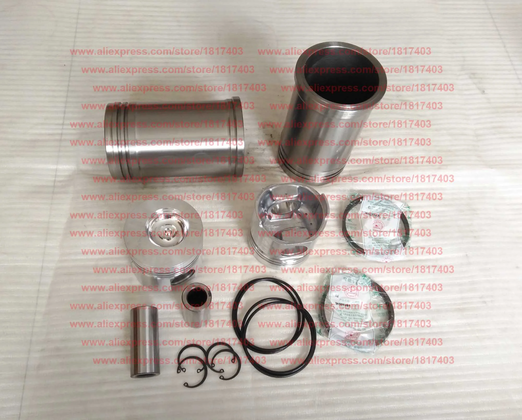 Jiangdong TY295I.4.1-4A Piston + Cylinder sleeve + Piston ring + Piston pin + Water sealing ring + Circlip , Jiangdong TY295IT